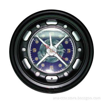 Clock Hidden CCD CCTV Camera with PAL/NTSC TV System and 3.7mm Pinhole Lens, Nice Cover